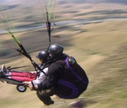 A disabled woman takes to the air